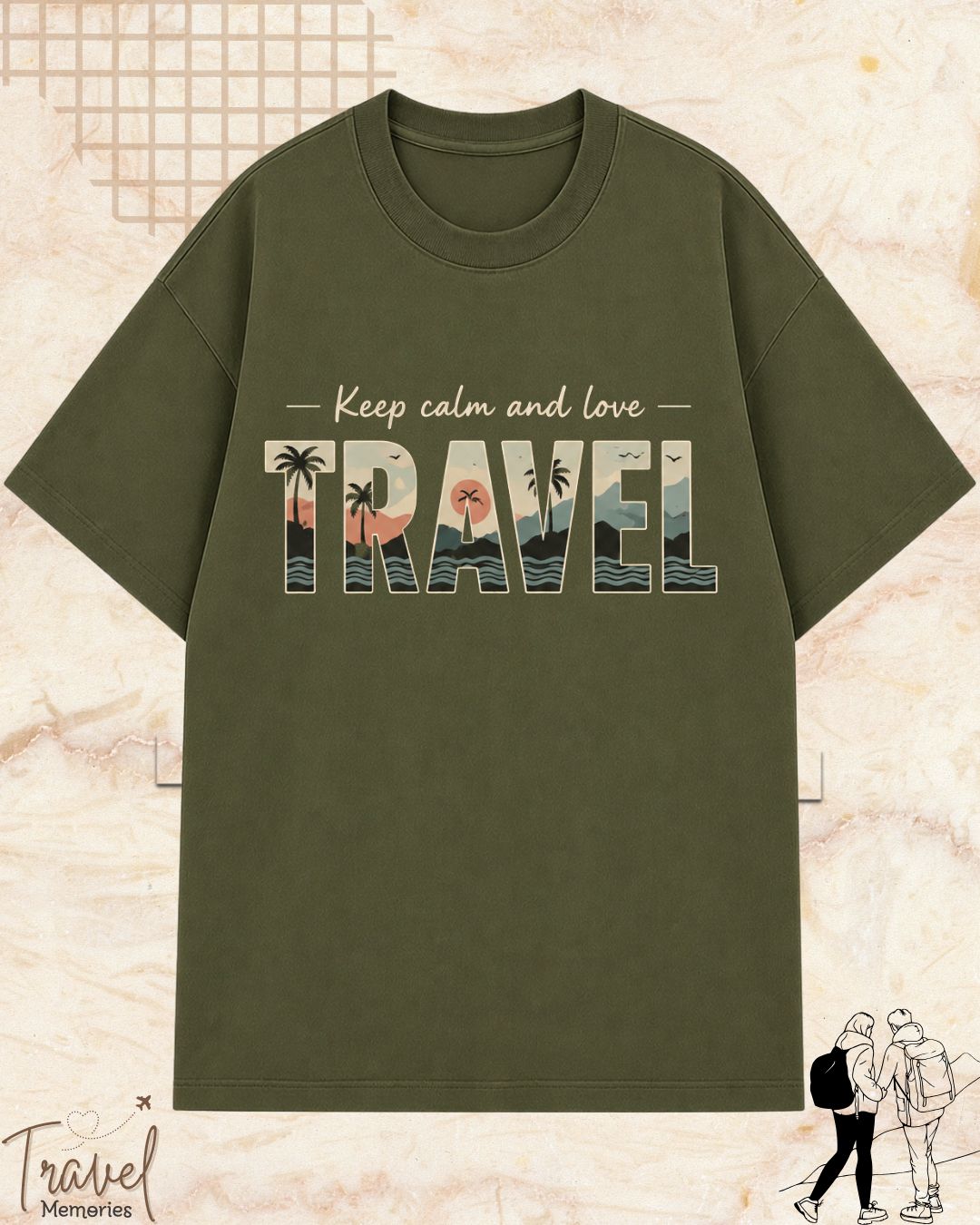 WanderScape Travel Cotton Tshirt