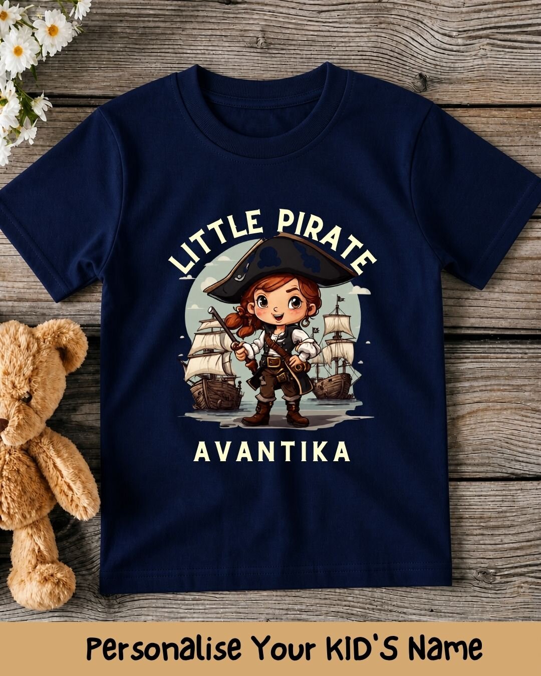 Karate & Pirate Theme Custom Kid Cotton Tee