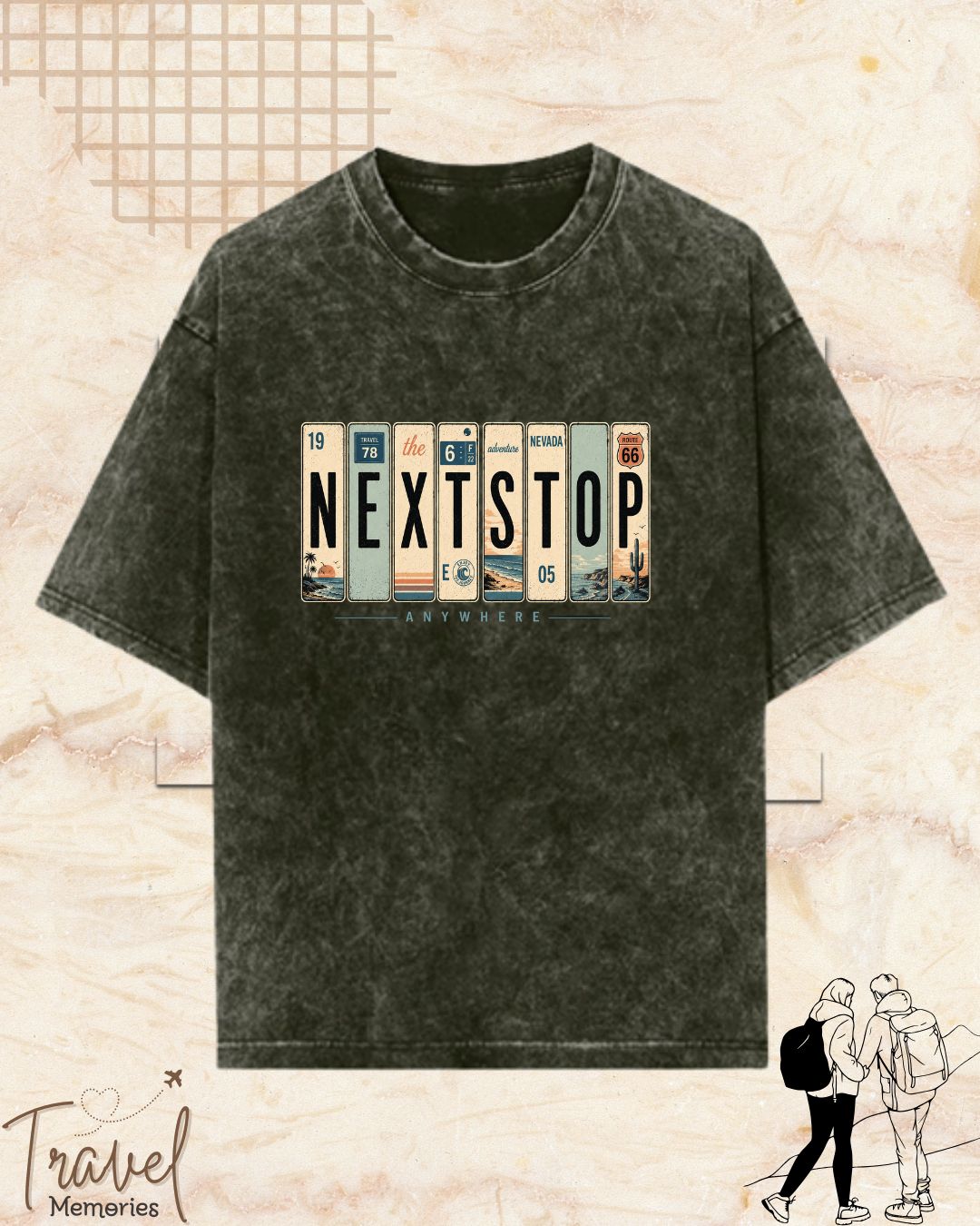 Roadtrip Travel Cotton Tshirt