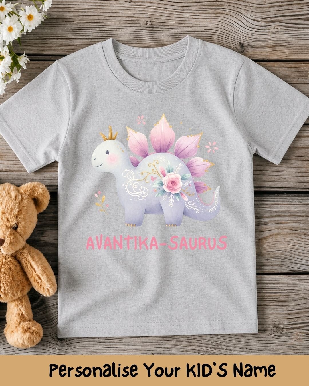 Dinosaur Custom Kid's Cotton Tee
