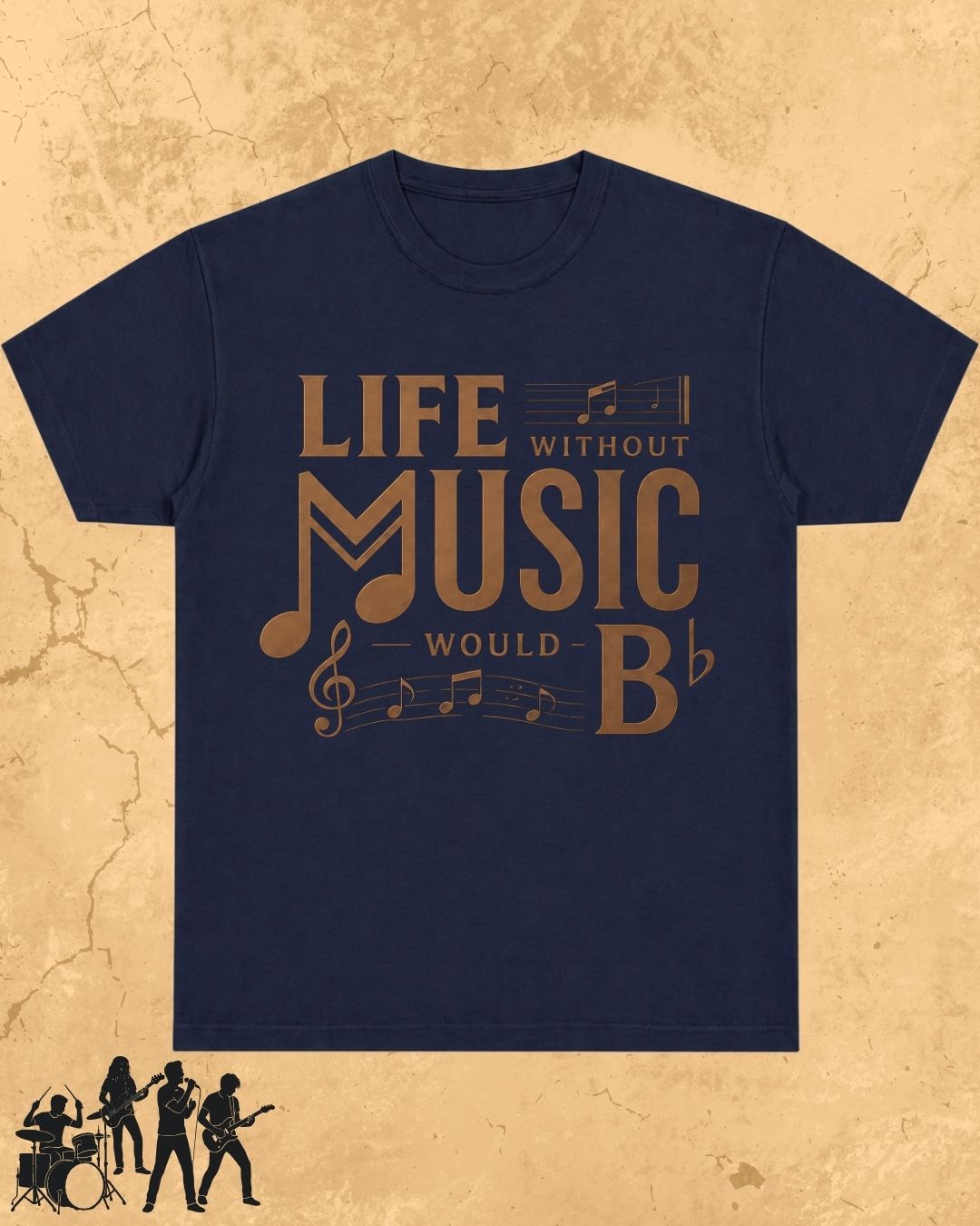 Life Without Music Would B Flat Cotton T-Shirt