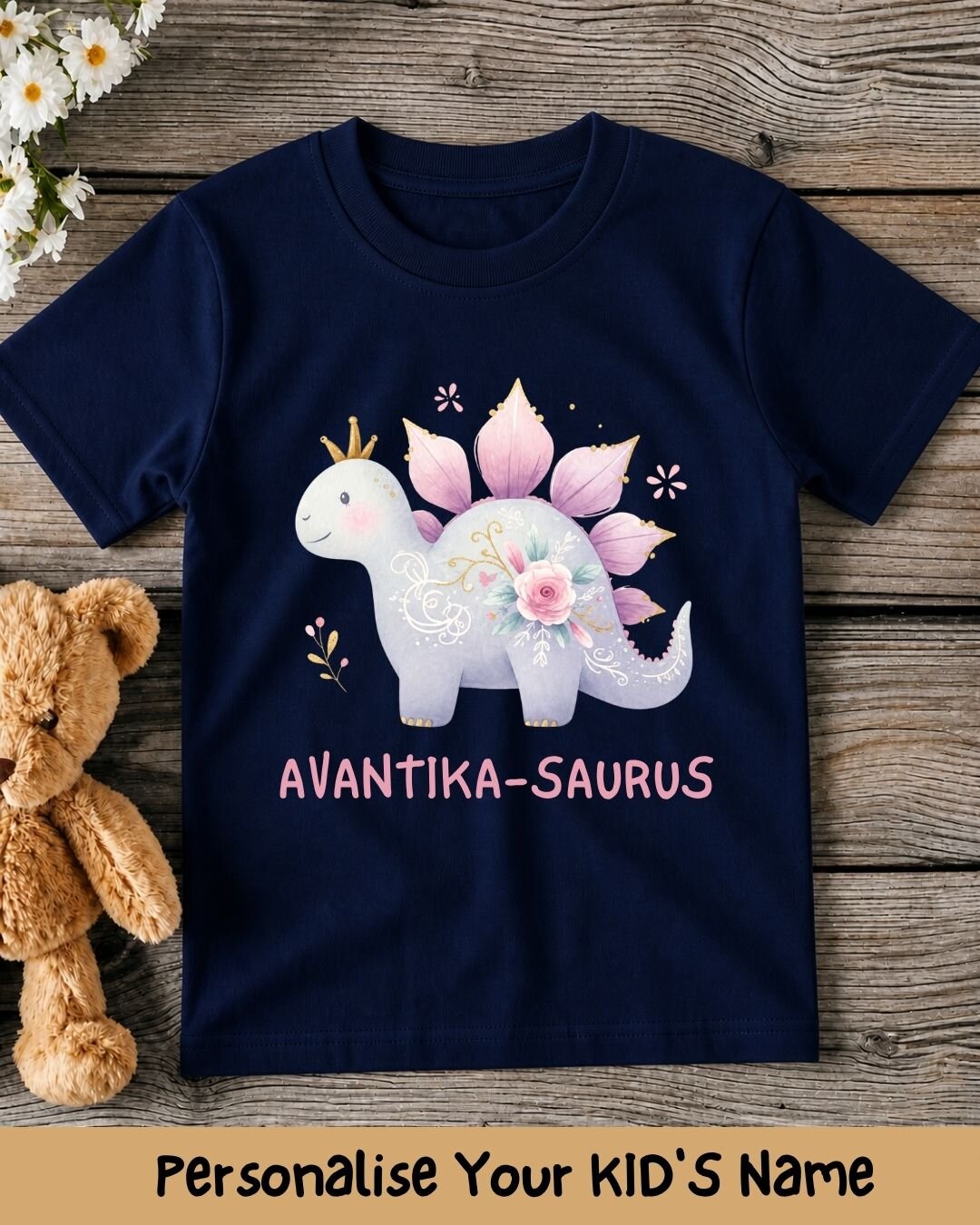 Dinosaur Custom Kid's Cotton Tee
