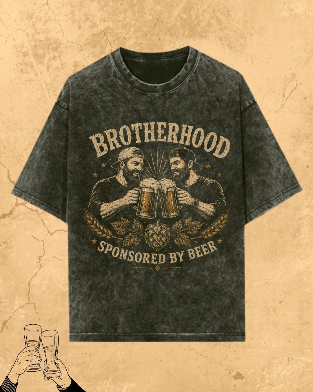 Beer Bond Statement Cotton T-Shirt