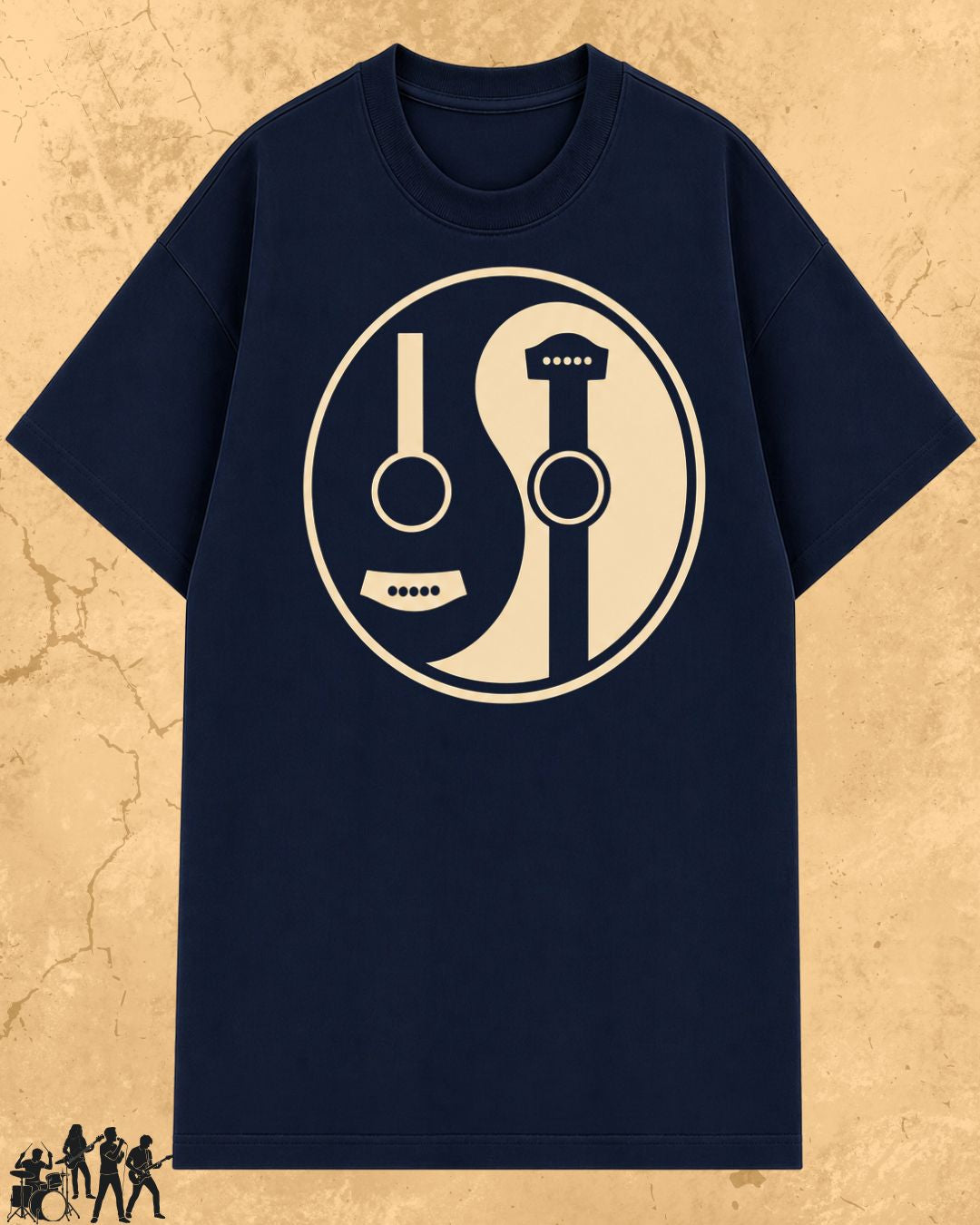 Yin Yang Guitar Cotton Tshirt