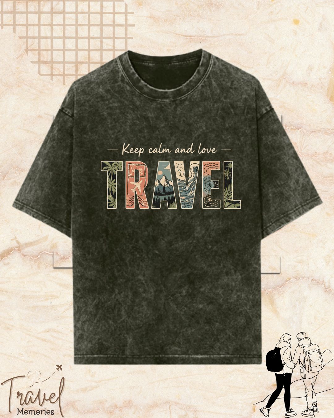 WanderScape Travel Cotton Tshirt