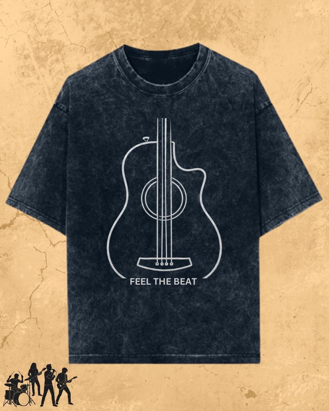 Minimal Guitar Music Cotton T-Shirt