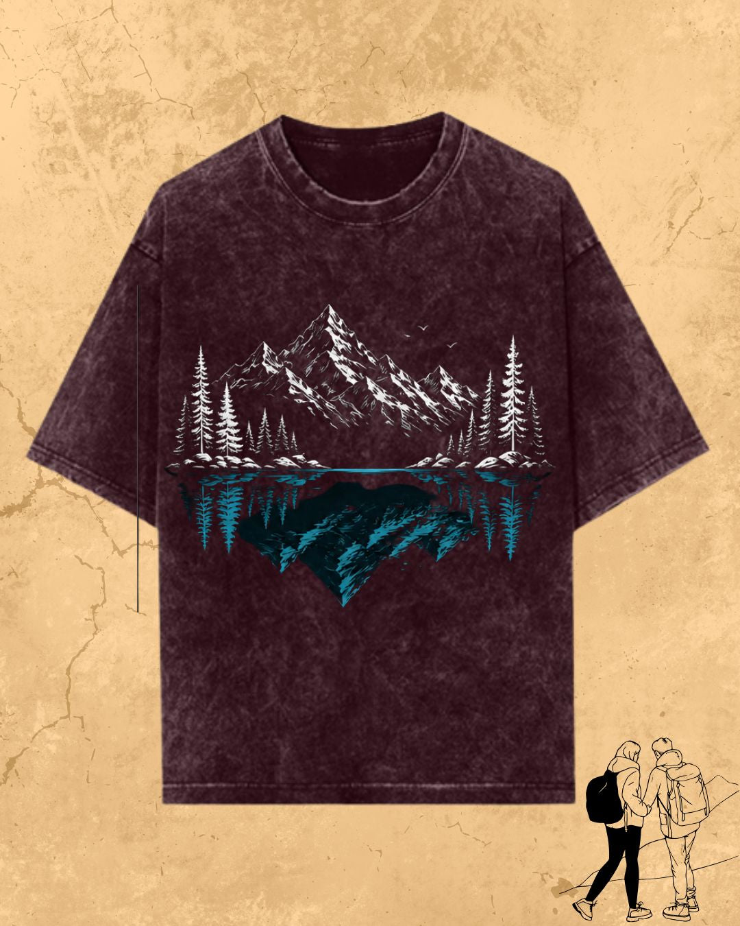 Mountain Reflection Cotton Tshirt