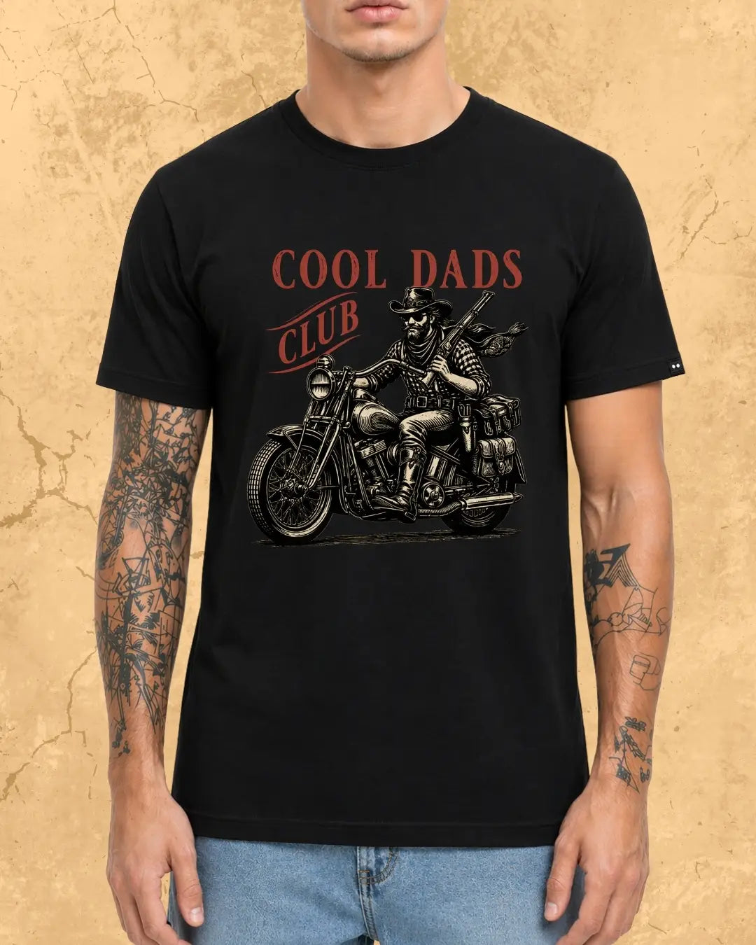 Vintage Cool Dad's Motorcycle Cotton Tshirt