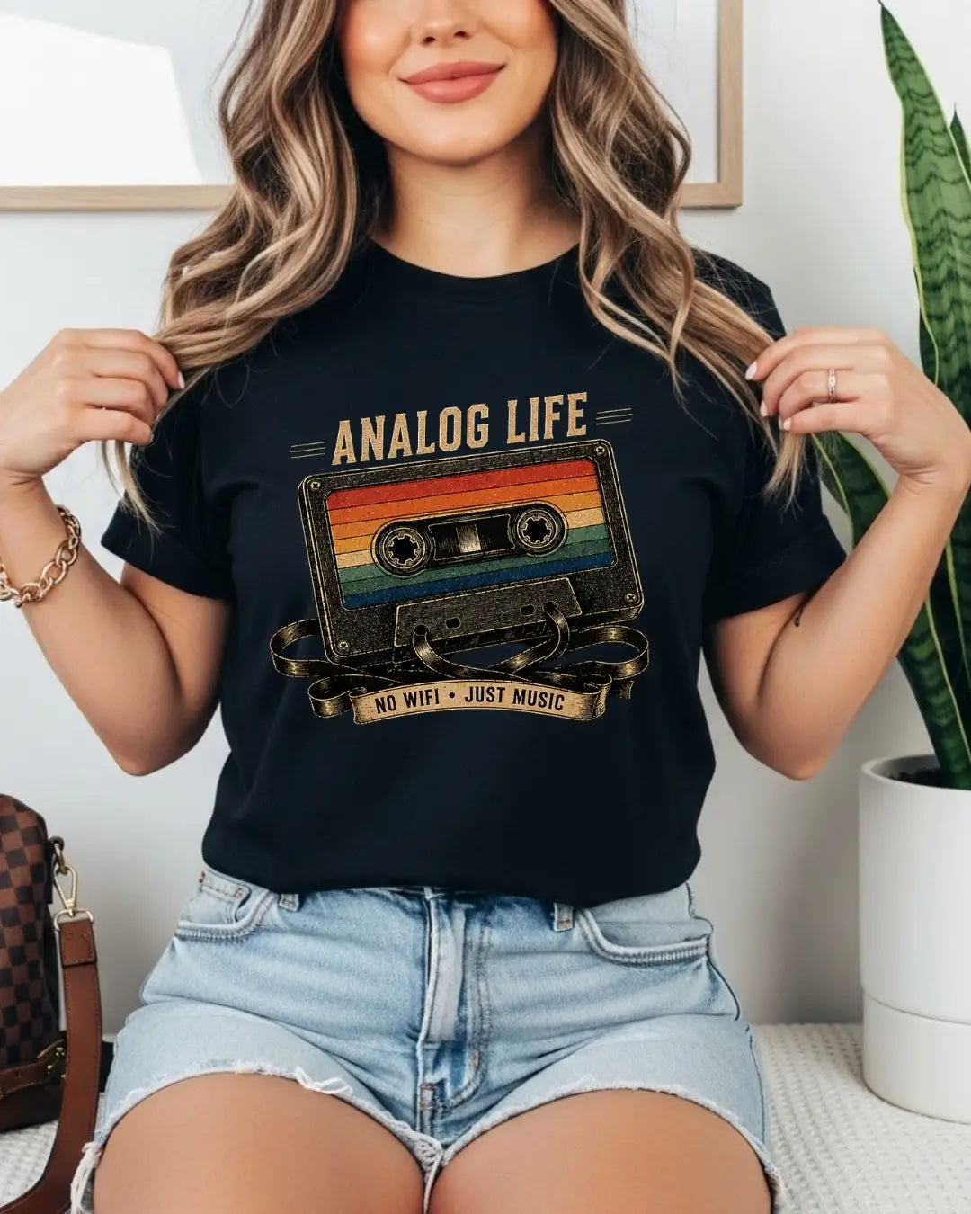 Retro Cassette Music Cotton Tshirt