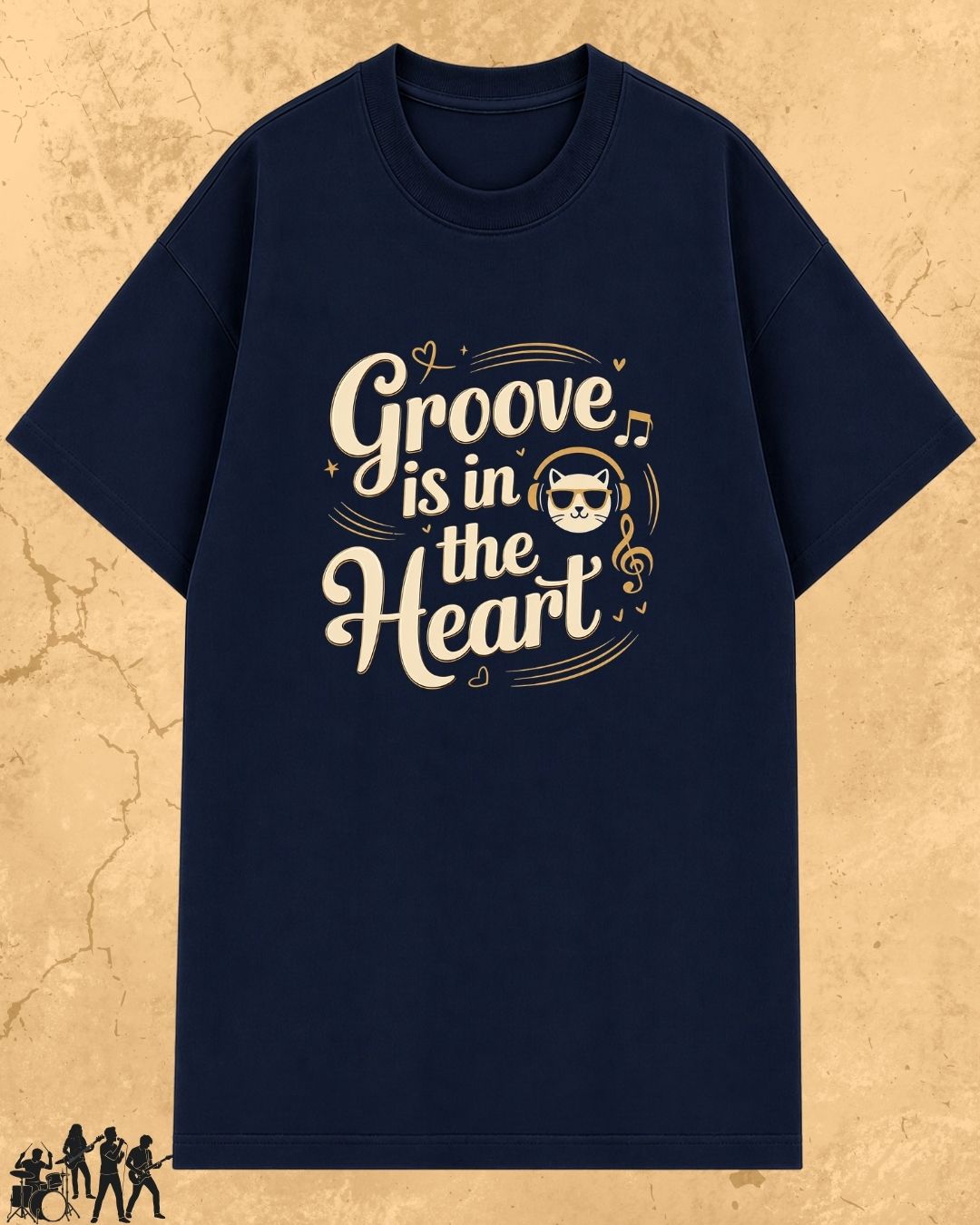 Purrfect Groove Cotton Tee