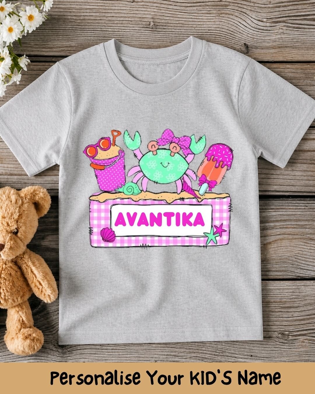 Beach Custom Kid's Cotton Tee