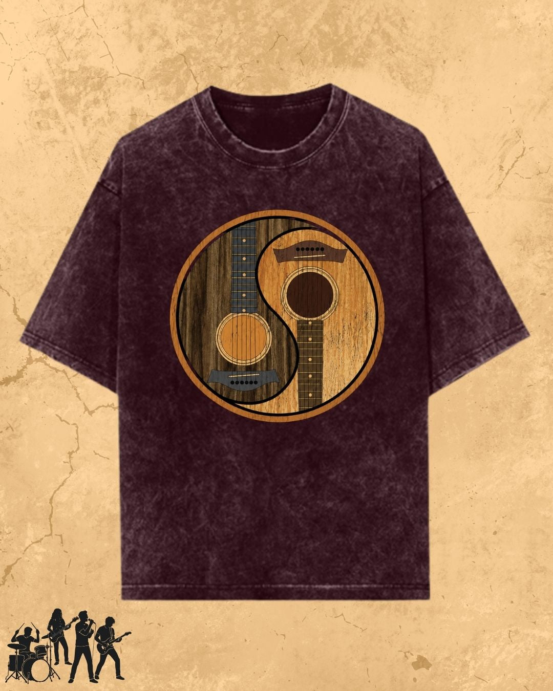 Yin Yang Guitar Cotton Tshirt