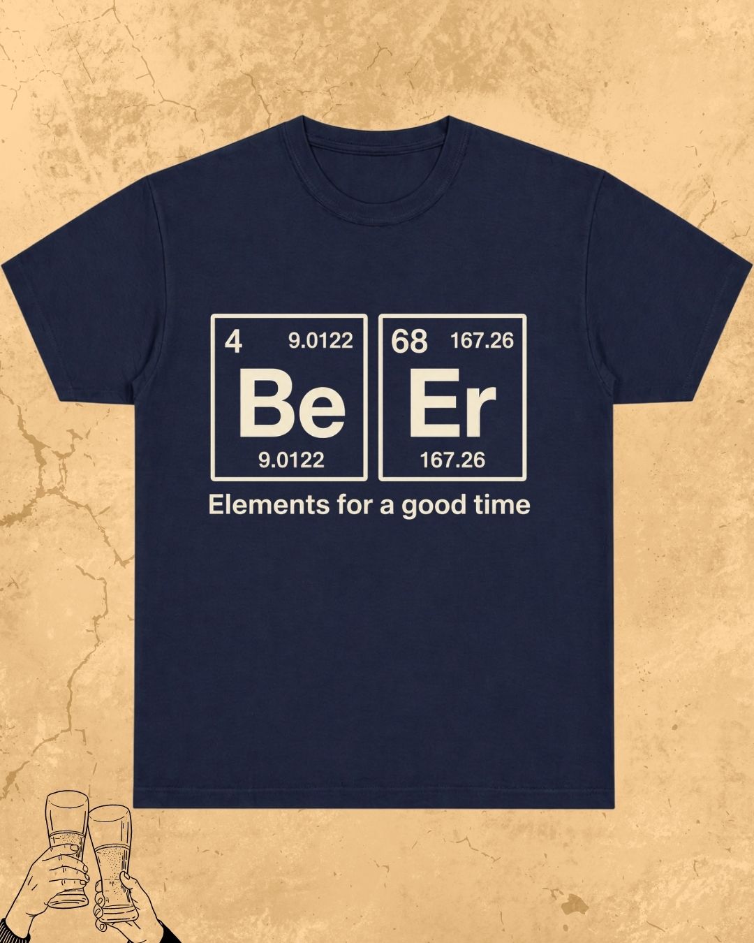 Beer Chemistry Pun Cotton Tshirt