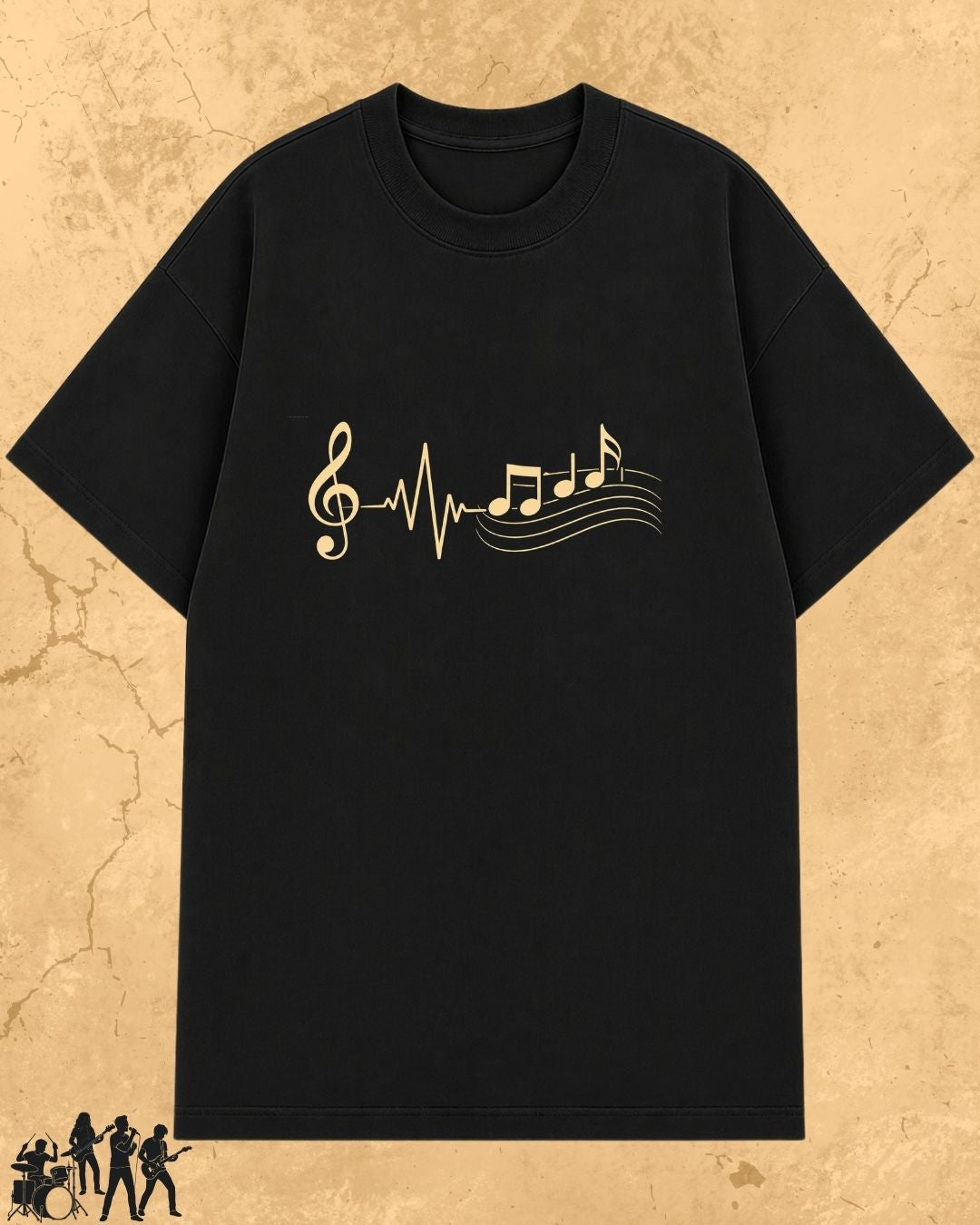 Minimal Music Vibe Cotton Tshirt