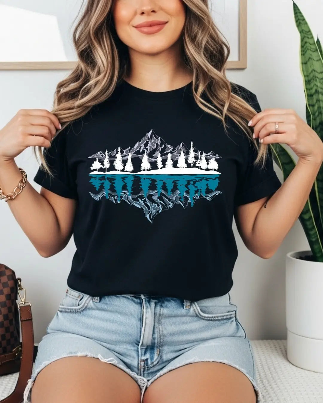 Mountain Reflection Cotton Tshirt