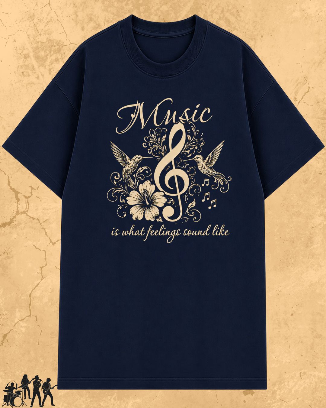 Music Is What Feelings Sound Like Cotton Tee