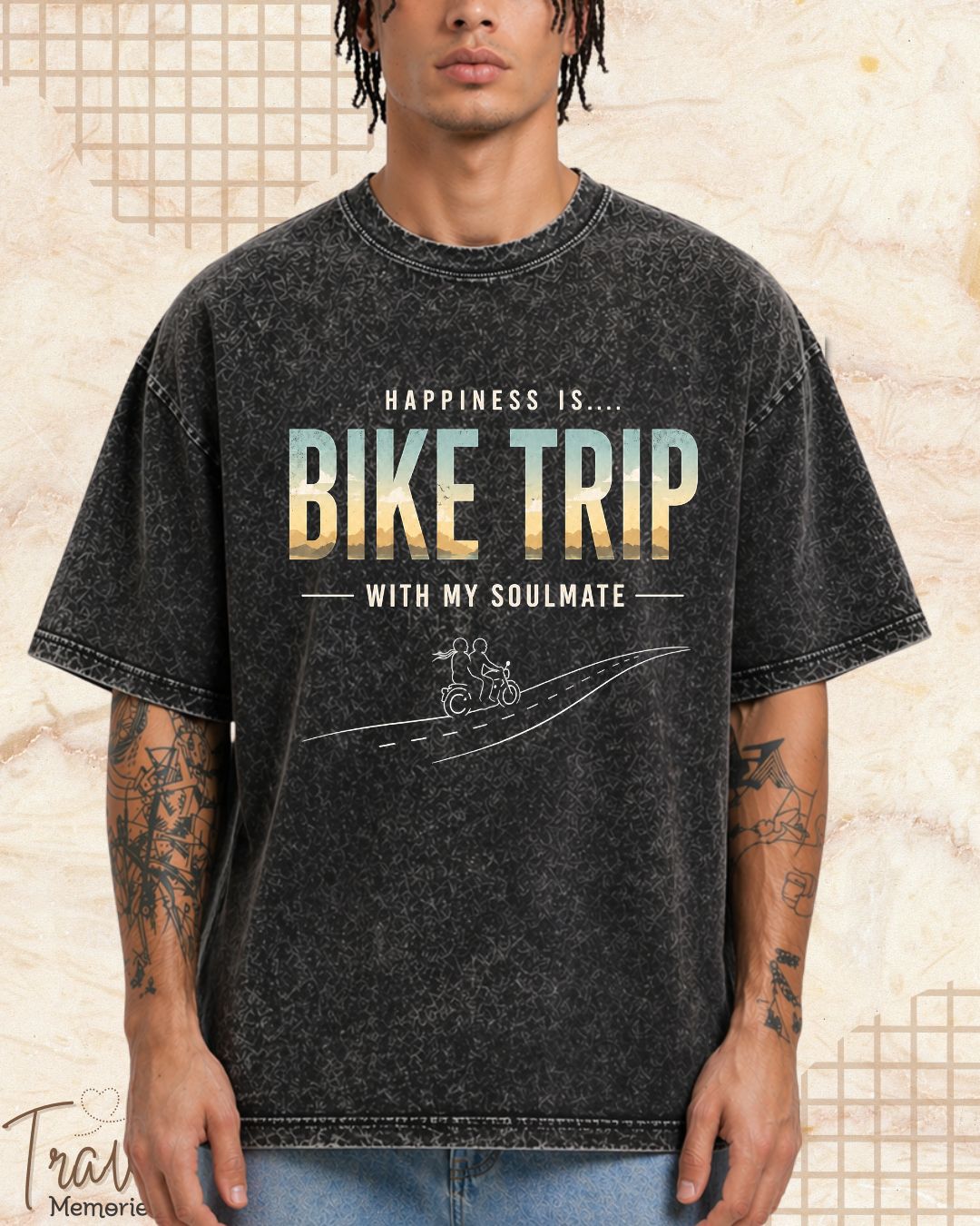 Happiness Is Travel Cotton Tshirt