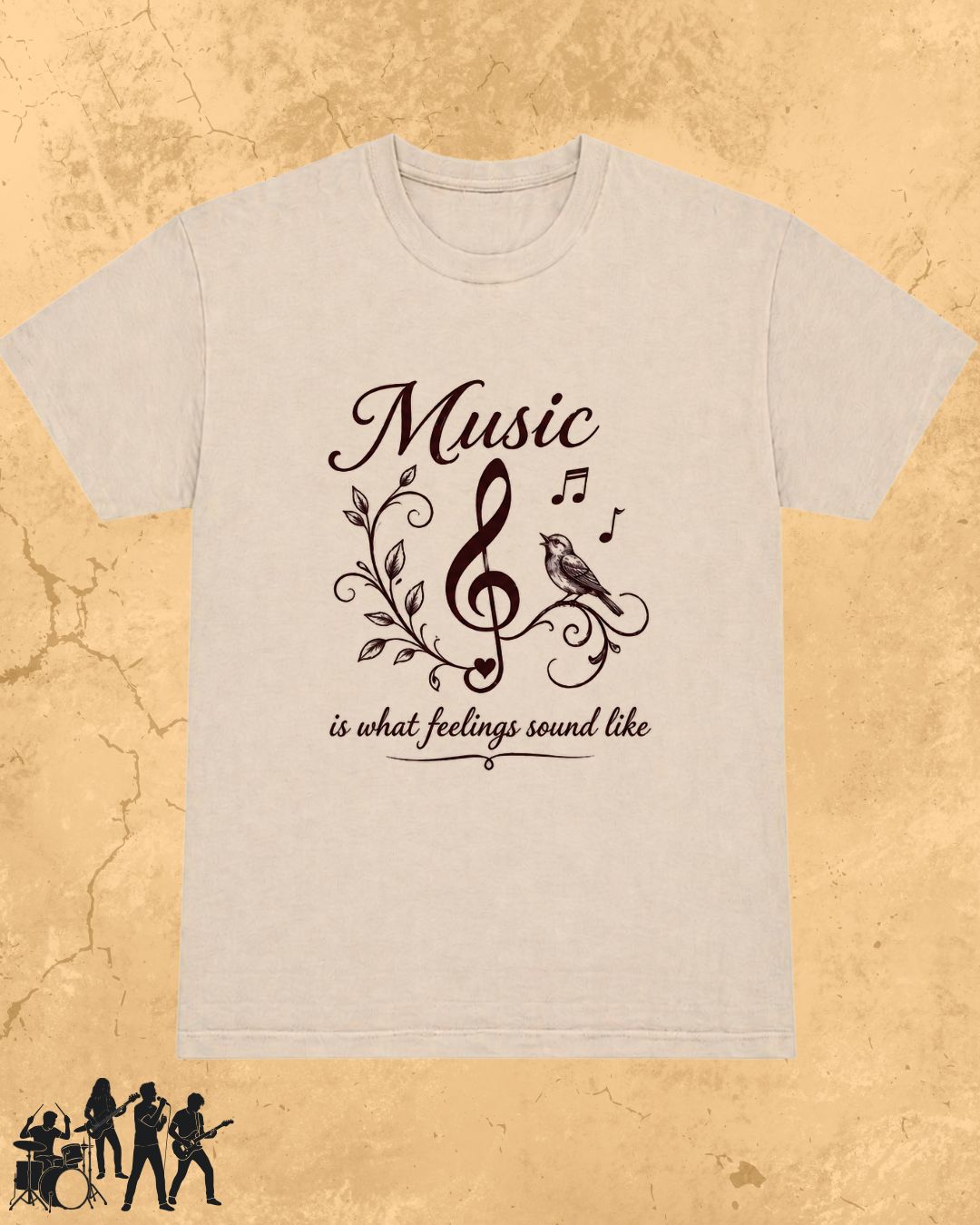 White Music Is What Feelings Sound Like Cotton Tshirt