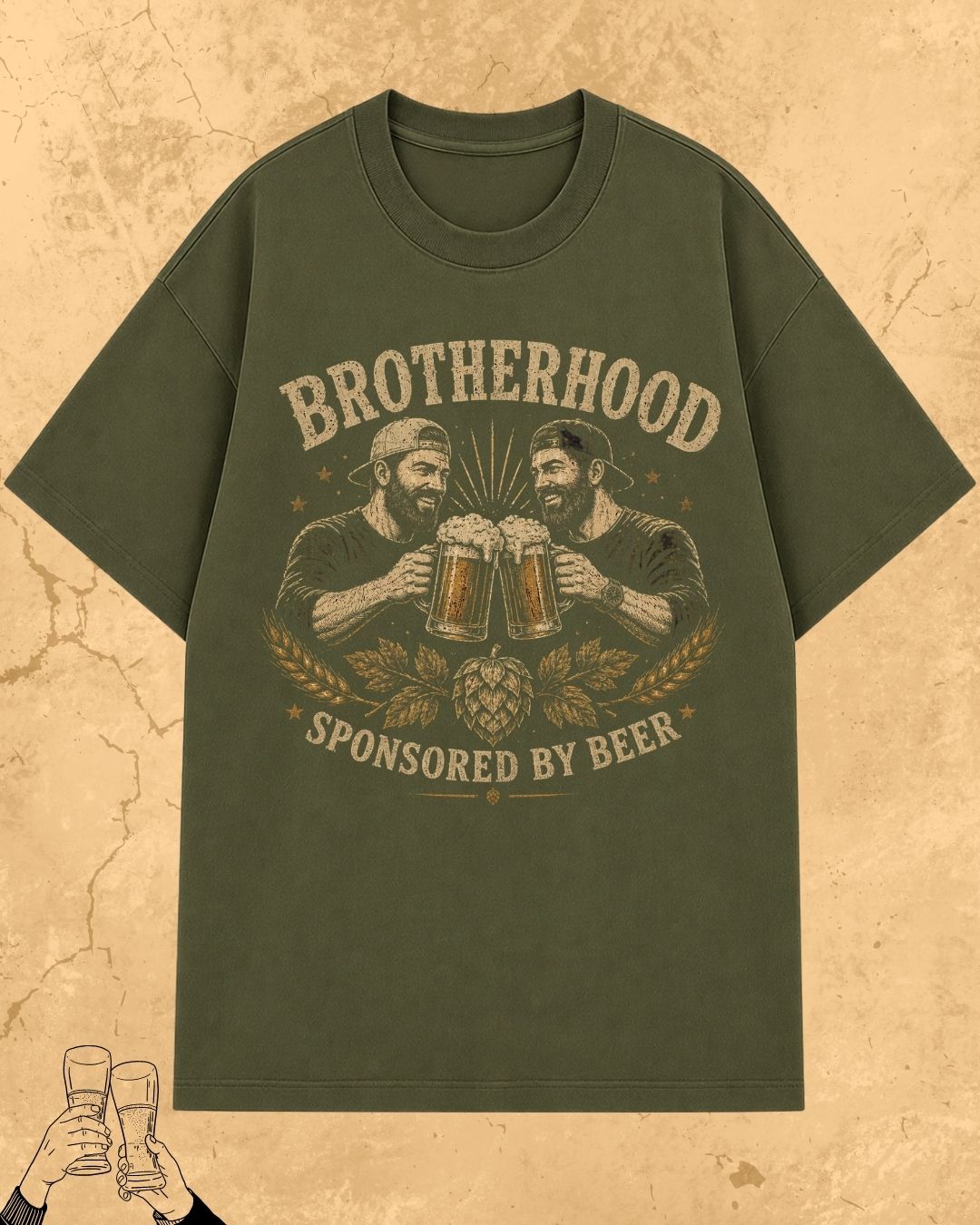 Beer Bond Statement Cotton T-Shirt