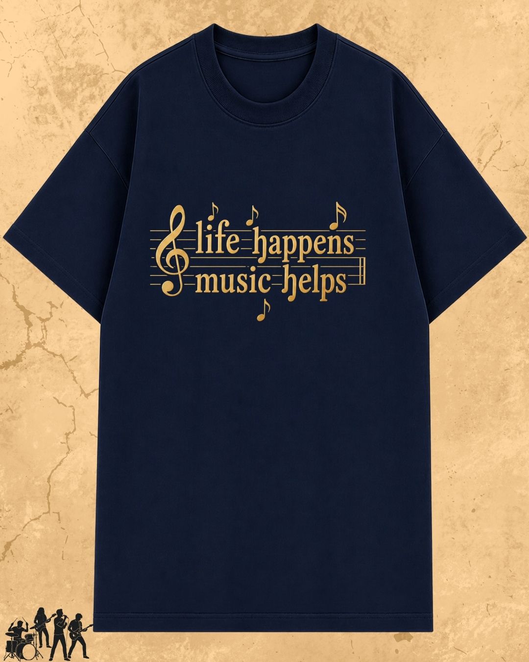 Life Happens Music Helps Cotton Tshirt