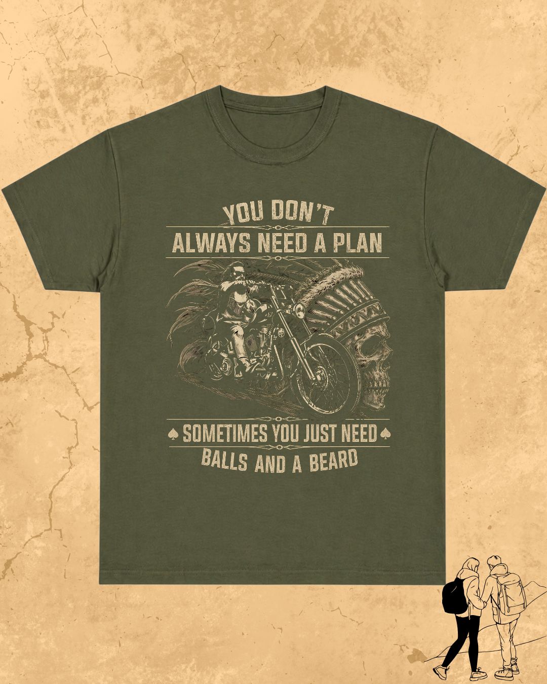 Rebel Beard Motorcycle Cotton Tshirt
