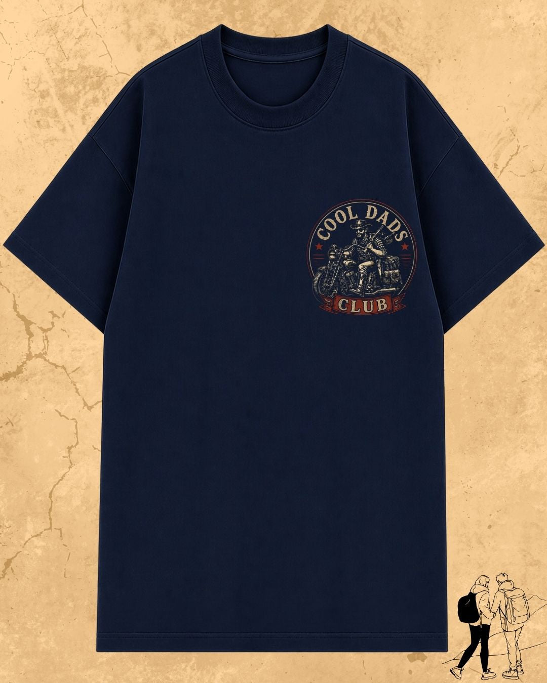 Vintage Cool Dad's Motorcycle Cotton Tshirt