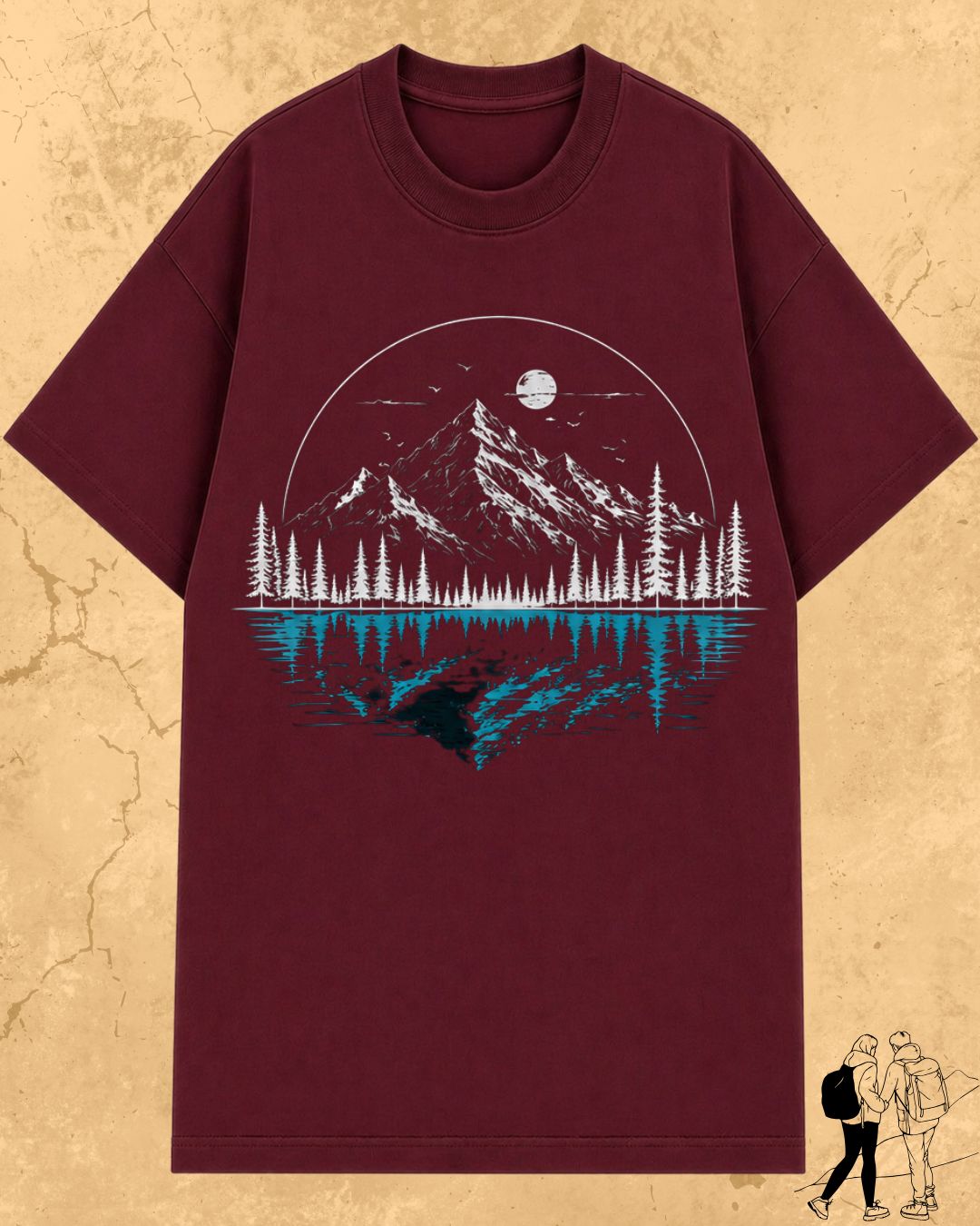Mountain Reflection Cotton Tshirt