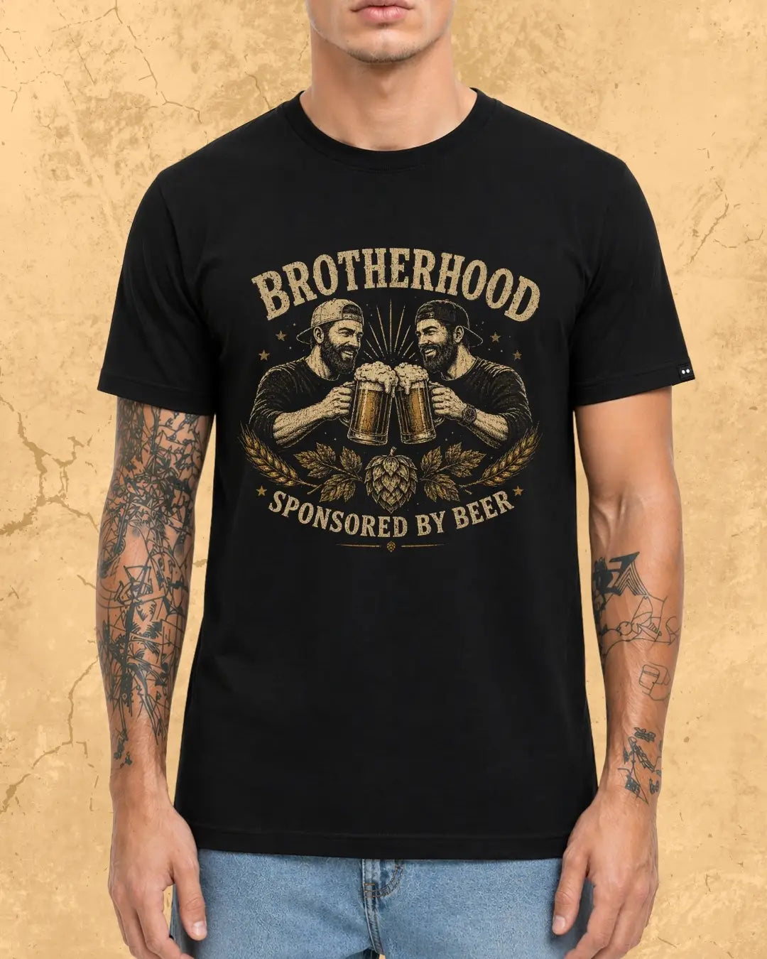 Beer Bond Statement Cotton T-Shirt