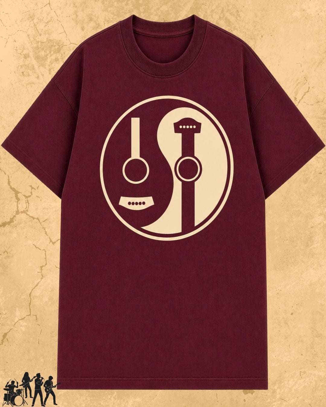 Yin Yang Guitar Cotton Tshirt
