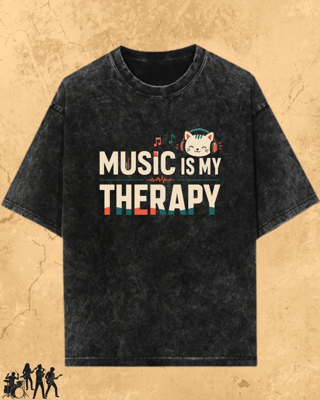 Purrfect Groove Cotton Tee