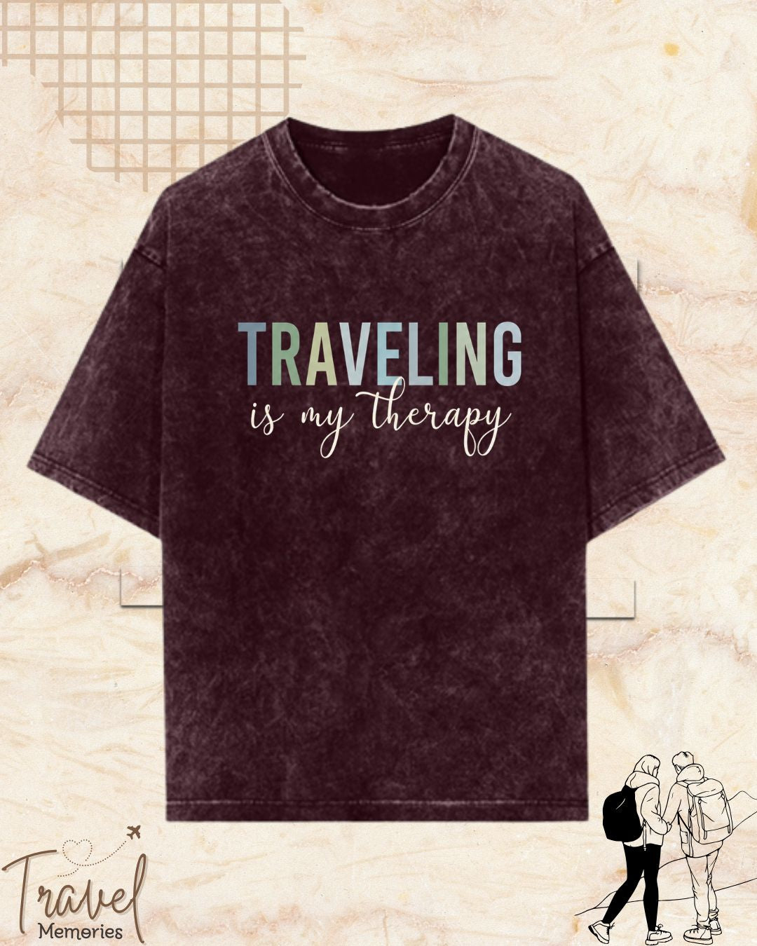 WanderScape Travel Cotton Tshirt