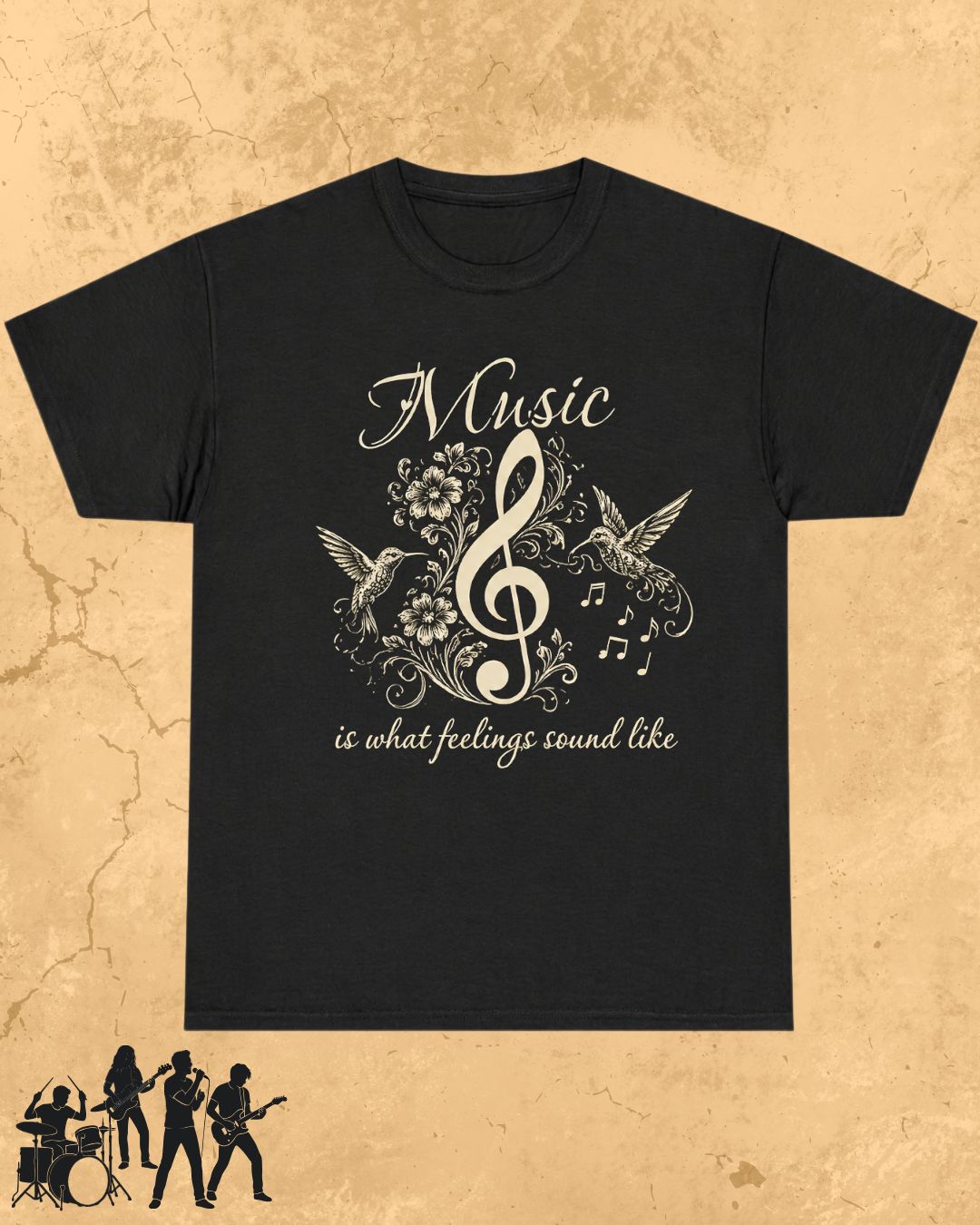 Music Is What Feelings Sound Like Cotton Tee