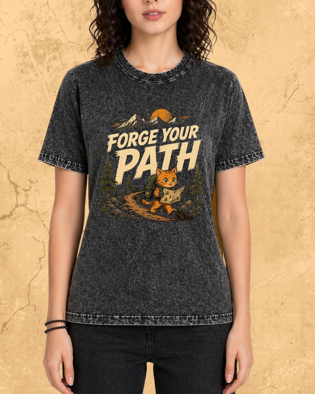 Meow Travel Mode Cotton Tshirt