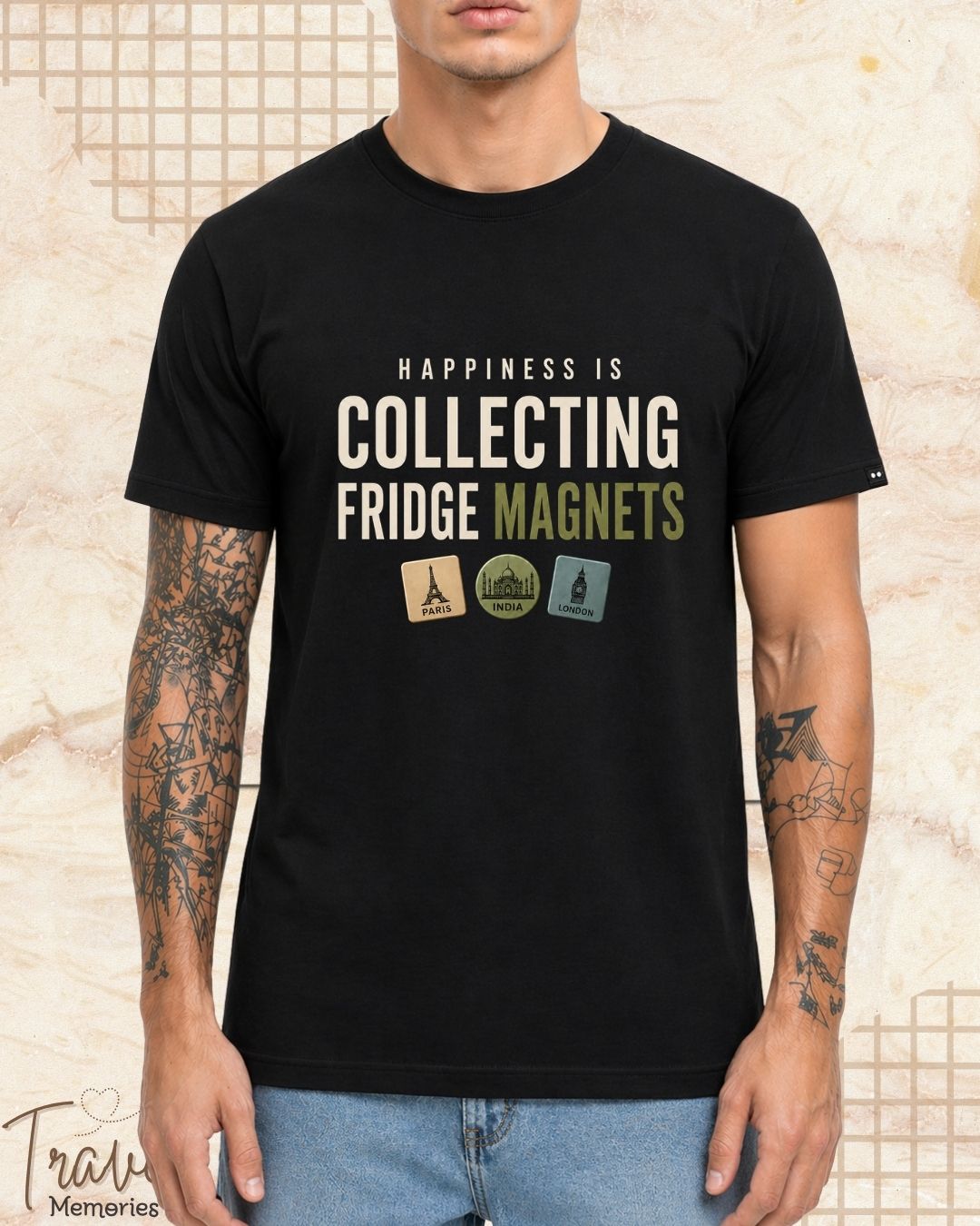 Happiness Is Travel Cotton Tshirt