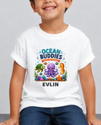 Ocean Theme Custom Kid Cotton Tshirt