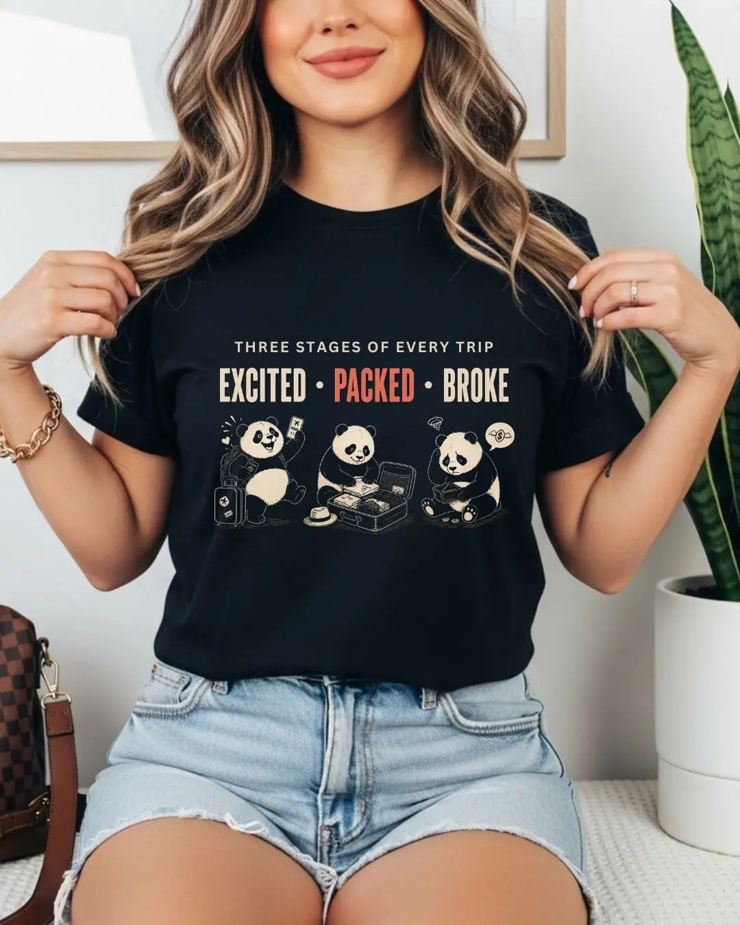 Three Stages of Every Trip Travel Cotton Tshirt Part 1