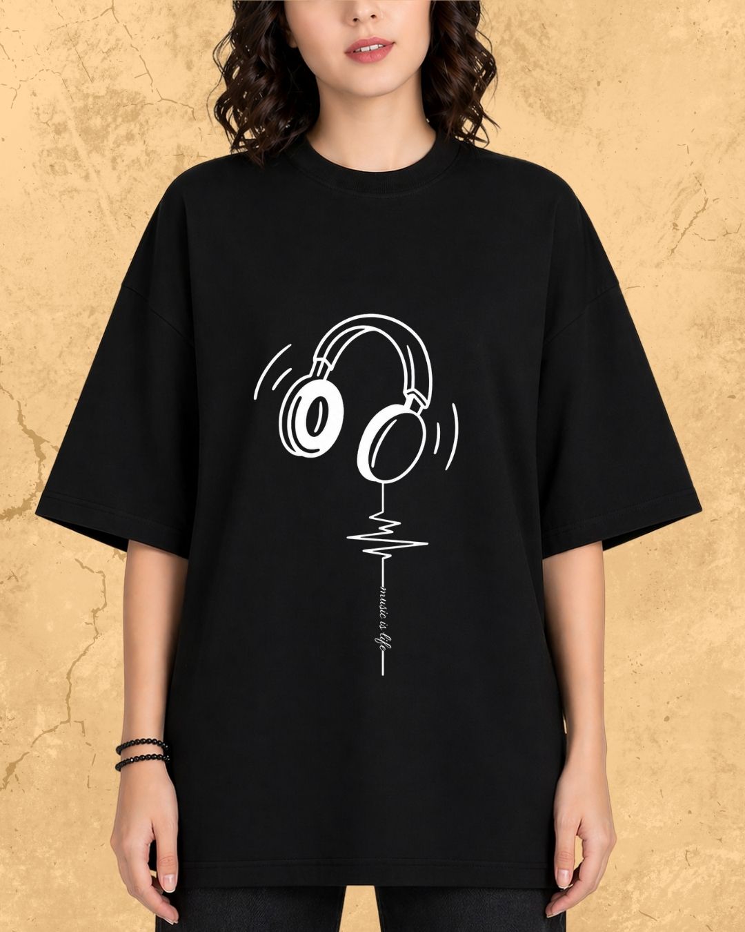 Minimal Music Vibe Cotton Tshirt