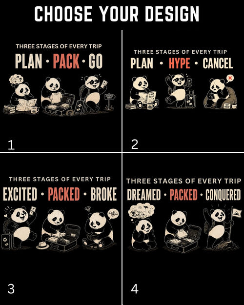 Three Stages of Every Trip Series 2 Travel Cotton Tshirt