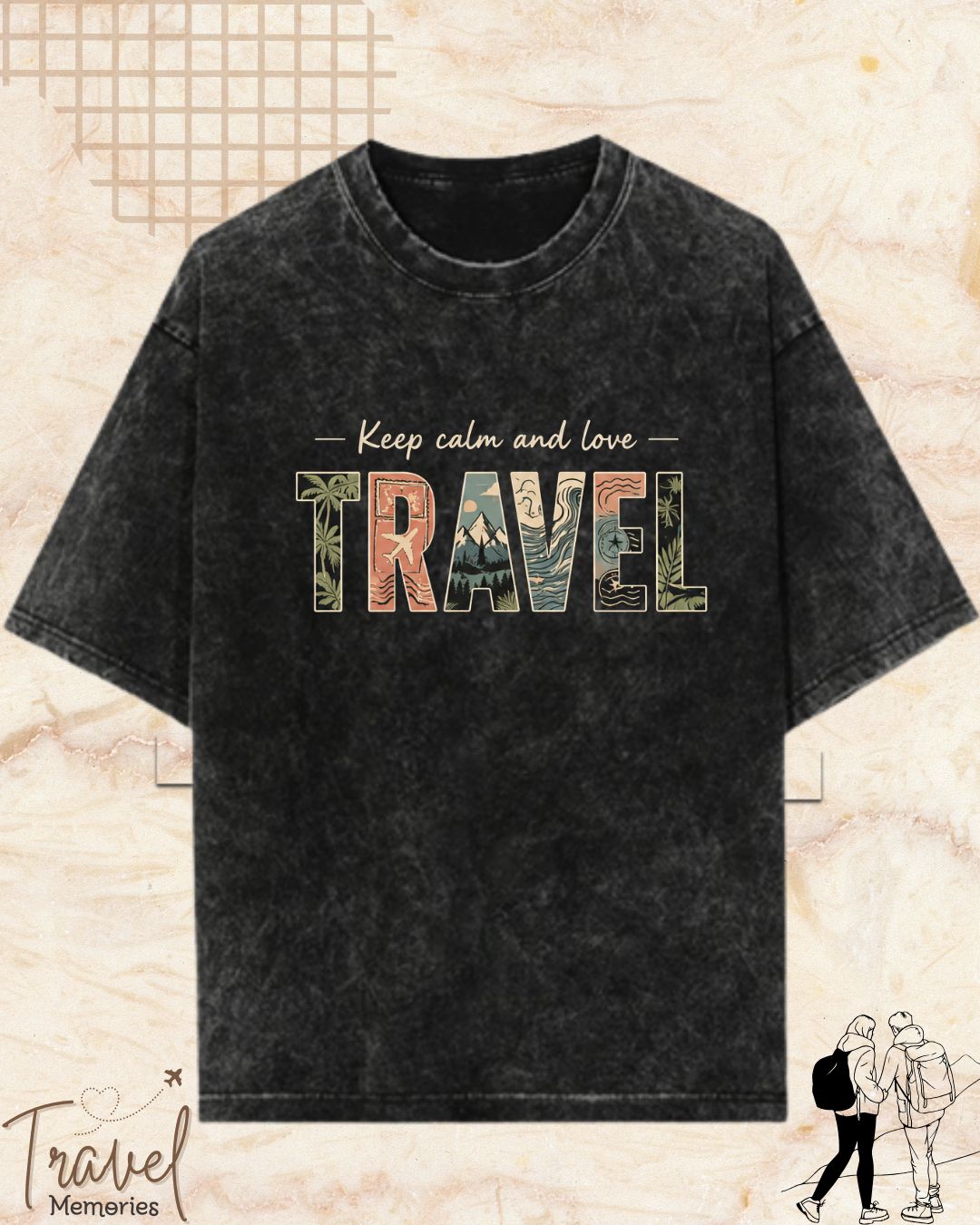 WanderScape Travel Cotton Tshirt