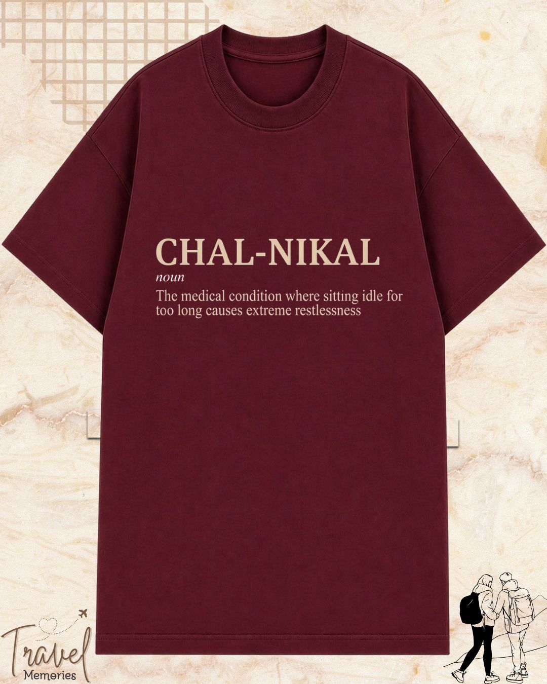 Hinglish Minimalist Dictionary Travel Cotton Tshirt