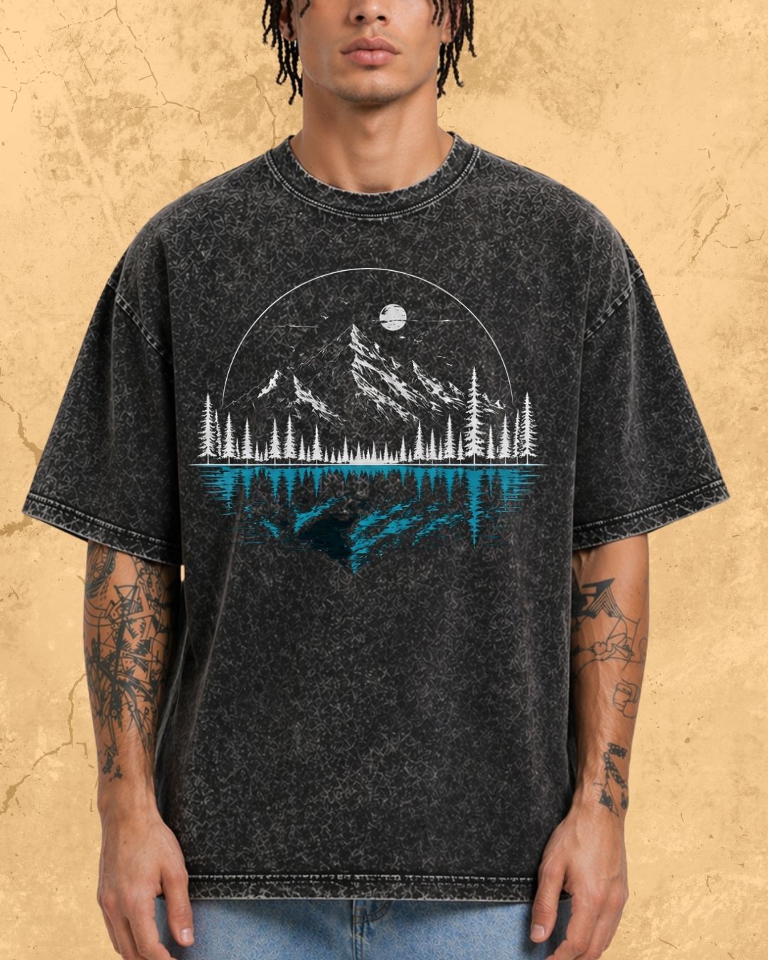 Mountain Reflection Cotton Tshirt