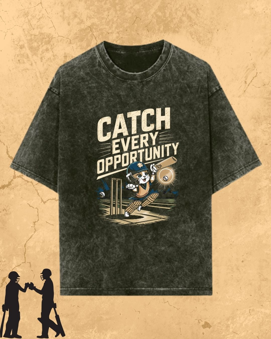 Meow Cricket Champion Cotton Tee