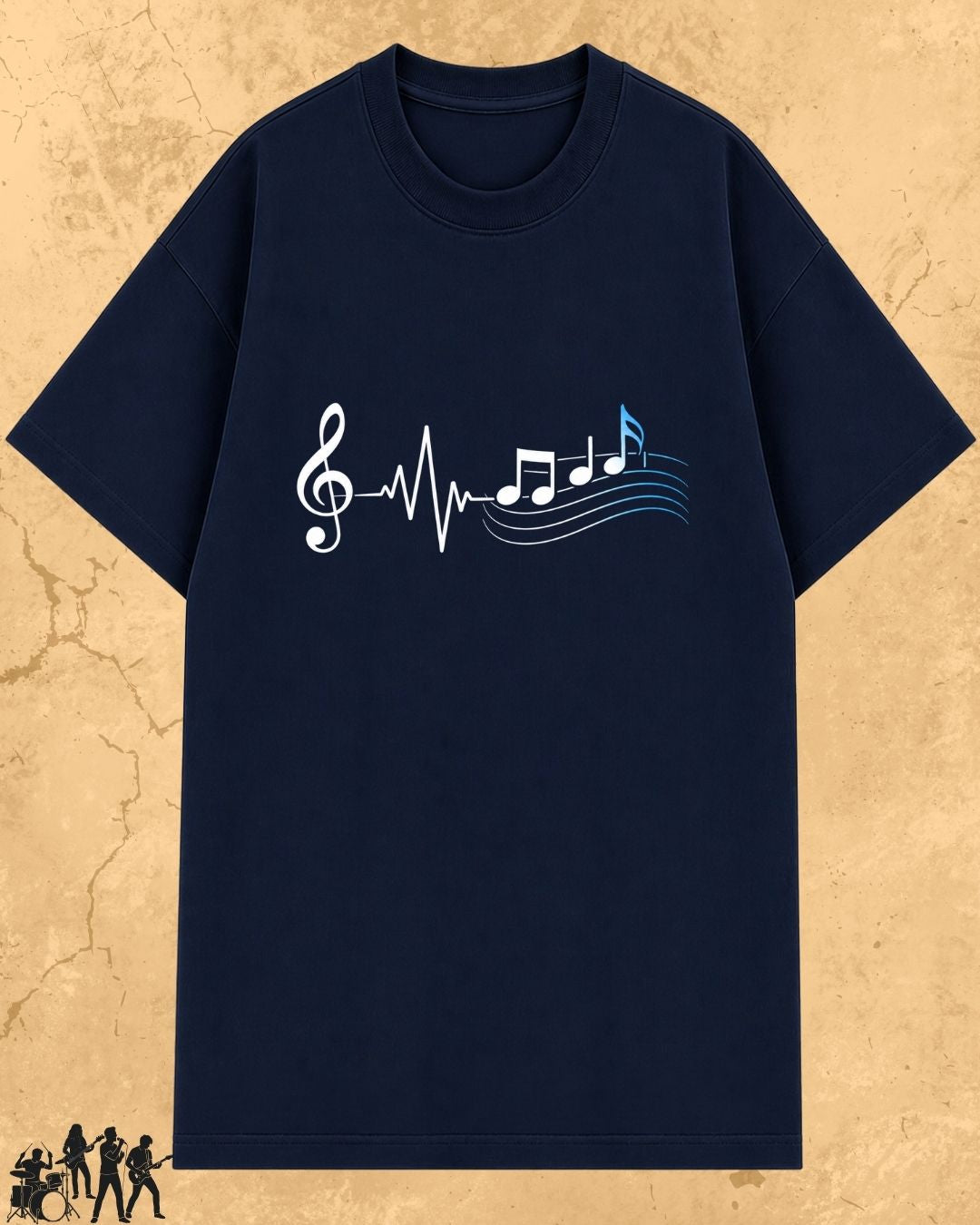 Minimal Music Vibe Cotton Tshirt