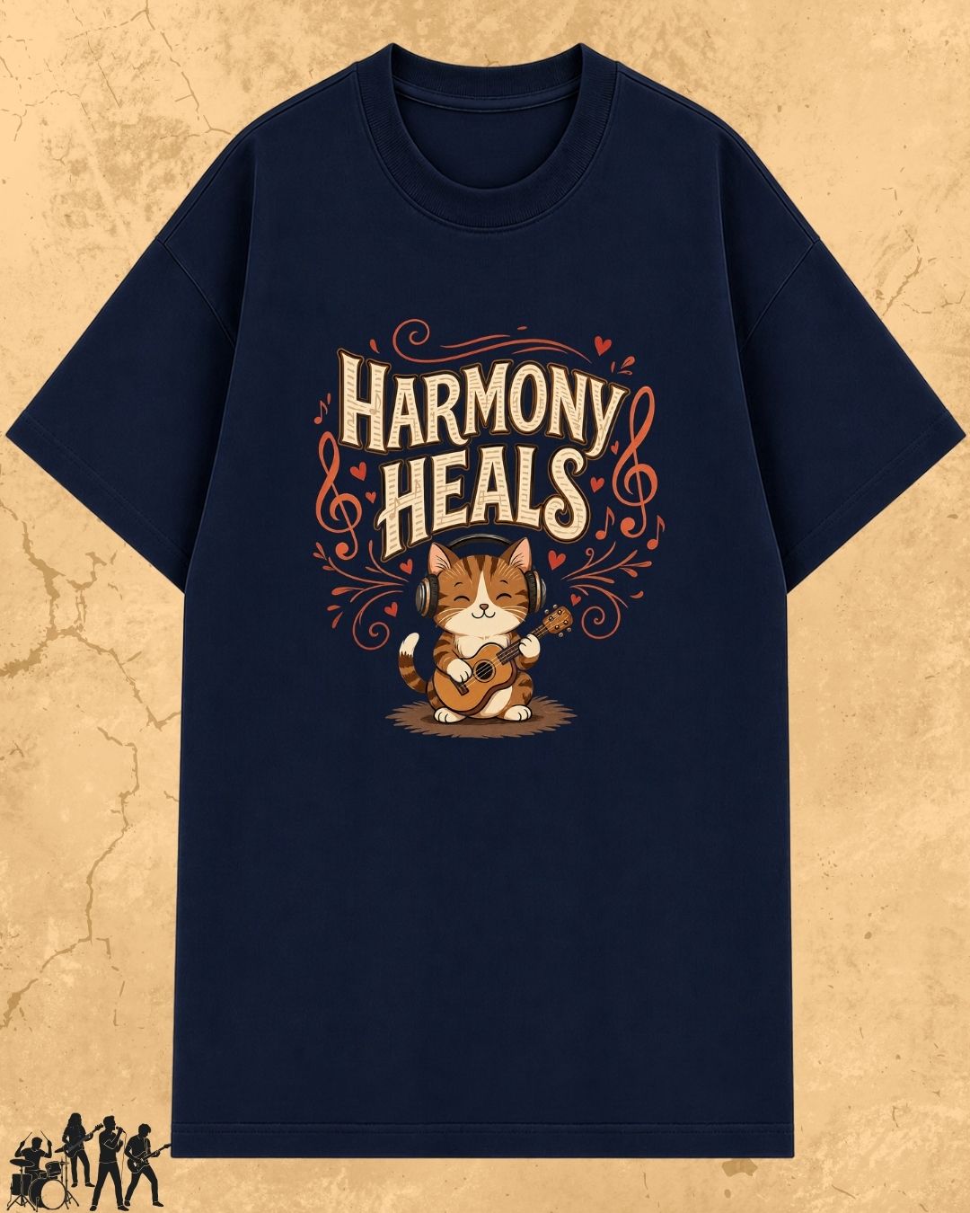 Purrfect Groove Cotton Tee
