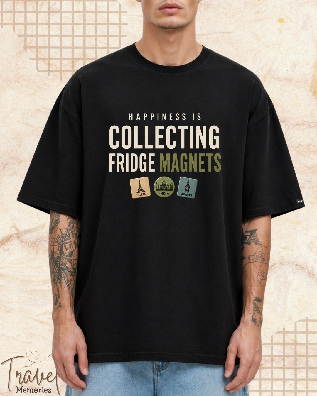 Happiness Is Travel Cotton Tshirt