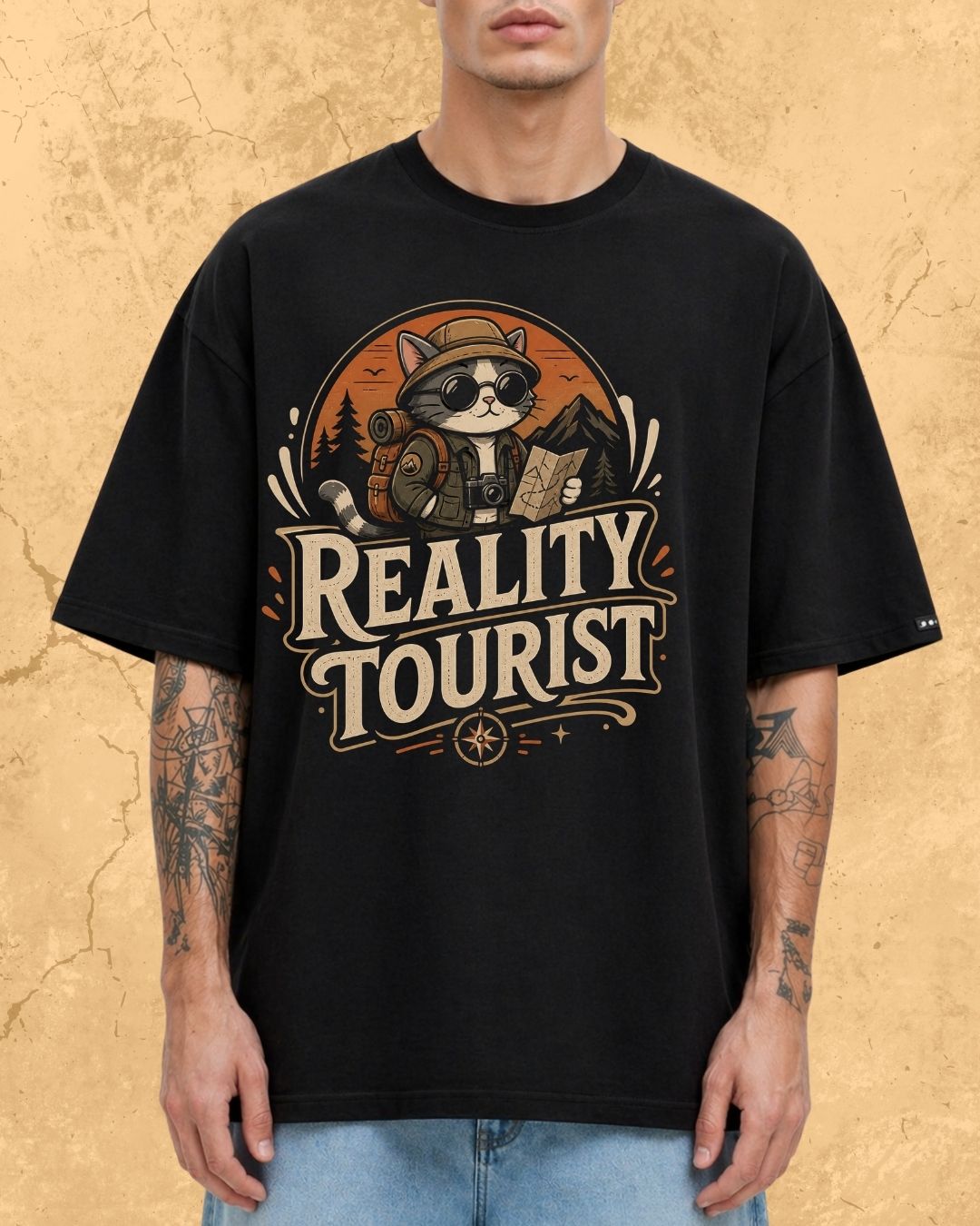Meow Travel Mode Cotton Tshirt