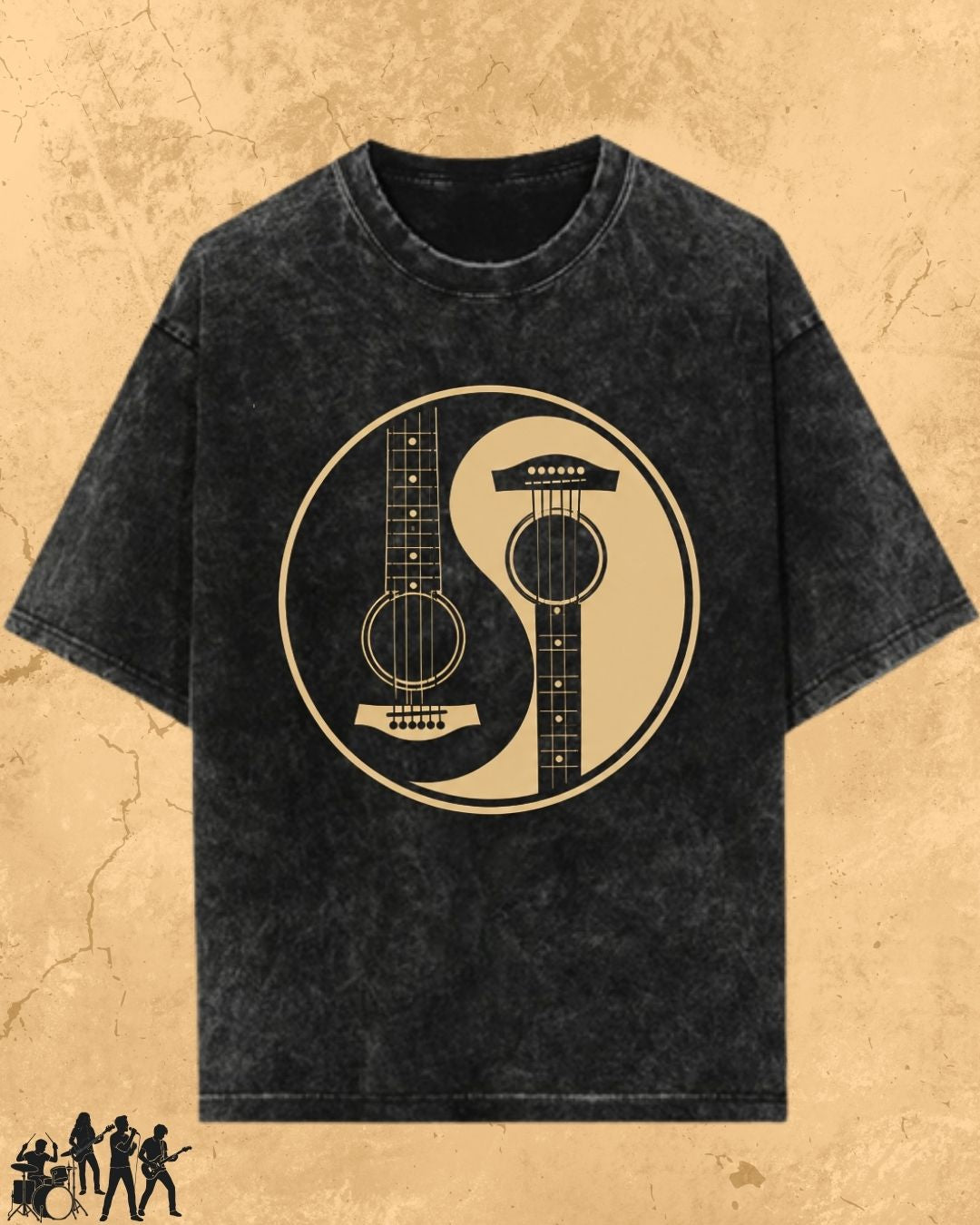 Yin Yang Guitar Cotton Tshirt