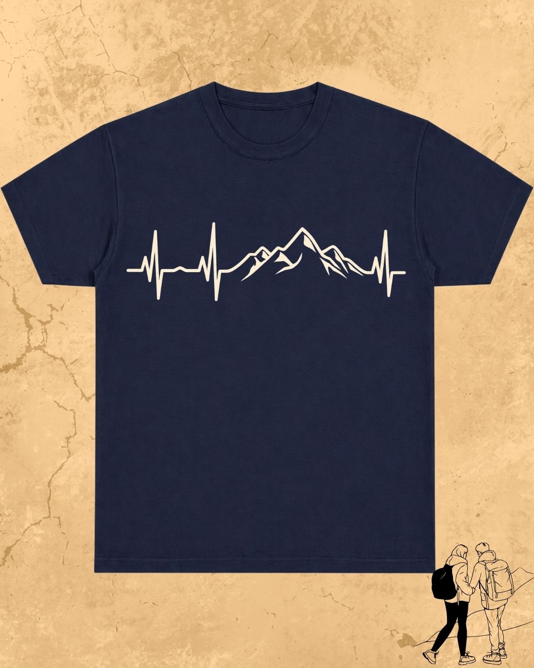 Minimalist Wanderline Travel Cotton Tshirt