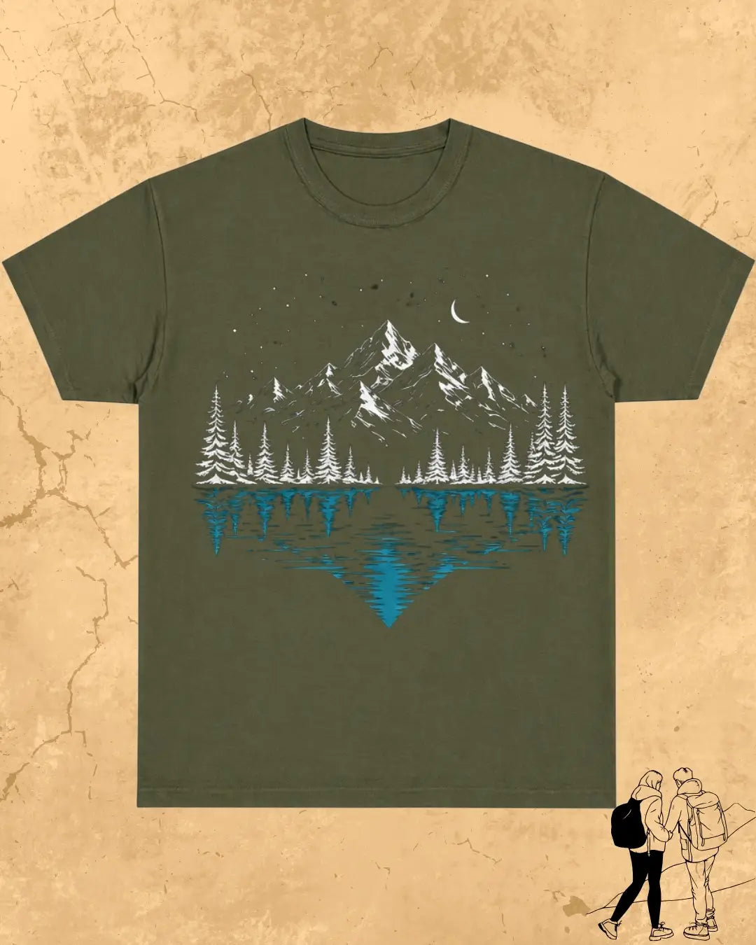 Mountain Reflection Cotton Tshirt