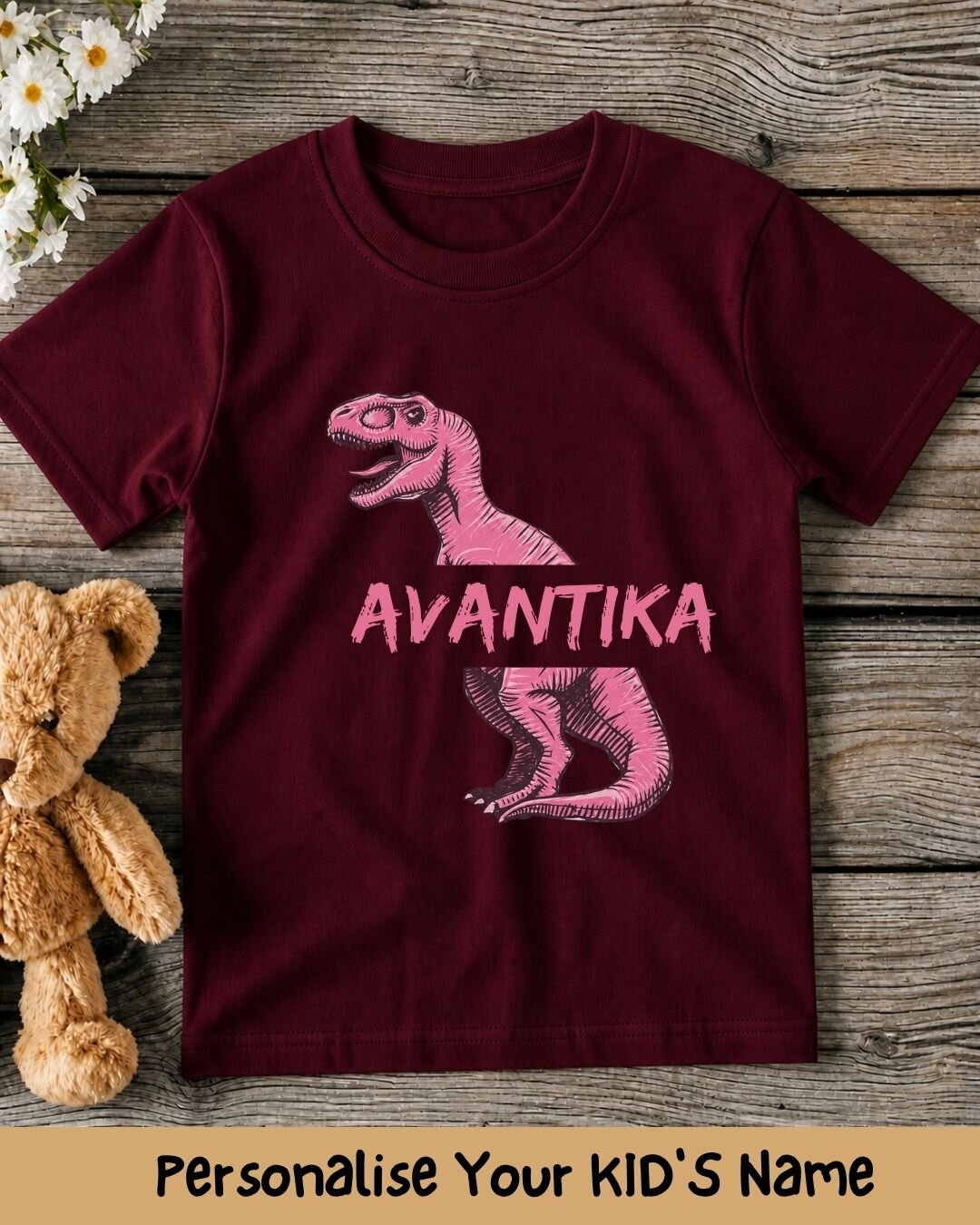 Dinosaur Custom Kid's Cotton Tee